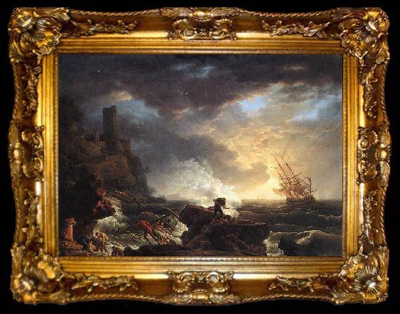 framed  VERNET, Claude-Joseph Shipwreck, ta009-2